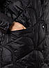 Куртка жіноча чорна довга демісезонна Vivilona S 2XL, фото 5