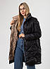 Куртка жіноча чорна довга демісезонна Vivilona S 2XL, фото 6