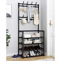 Напольная вешалка для одежды с полками и крючками New simple floor clothes rack size ДТ