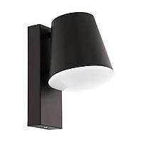 Настенный уличный светильник стальной Е27 черный 24х14х18.5 см