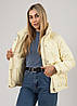 Куртка жіноча блідо-жовта коротка демісезонна Viviльйоna S 2XL, фото 6