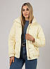 Куртка жіноча блідо-жовта коротка демісезонна Viviльйоna S 2XL, фото 7