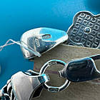 Комплект з чорнінням фігурний православний хрестик та ланцюжок плетіння бісмарк 925 проби, фото 8