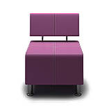 М`яке крісло-диван офісне BNB Joker 60 см. Бузковий / сирєнєвий (Колір 2217). Безкоштовна доставка, фото 2