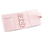 Блокнот, планер із шкірзамінника А8 на 3 кільця 20мм Молочний з рожевим BSH014, фото 4