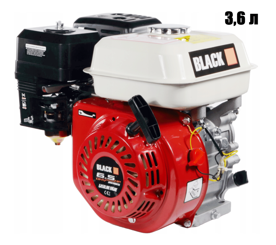 Двигун бензиновий повітряного охолодження Black 13700-20MM 6 к.с 196 см3 двигун для техніки
