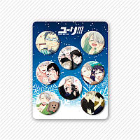 Набір значків Fan Girl Юрі на Ленду Yuri on Ice 8 шт (14949) PP, код: 7587251