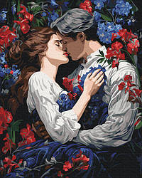 Картина за номерами BrushMe Поцілунок у квітучому саду (BS53897) 40 х 50 см (Без коробки)