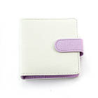 Блокнот, планер із шкірзамінника А8 на 3 кільця 20мм Молочний з фіолетовим BSH017, фото 4