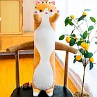 М'яка іграшка Кіт Батон 110 см, Коричневий / Плюшевий кіт-обіймашка / Іграшка подушка антистрес Коричневий, фото 6