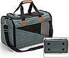 Сумка-переноска для котів та собак 44х30х35 CosmoPet CP-41 Dark Gray, фото 5