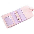 Блокнот, планер із шкірзамінника А8 на 3 кільця 20мм Рожевий з фіолетовим BSH018, фото 3