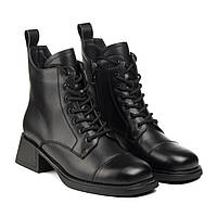 Ботинки женские черные на удобном каблуке Marigo 34