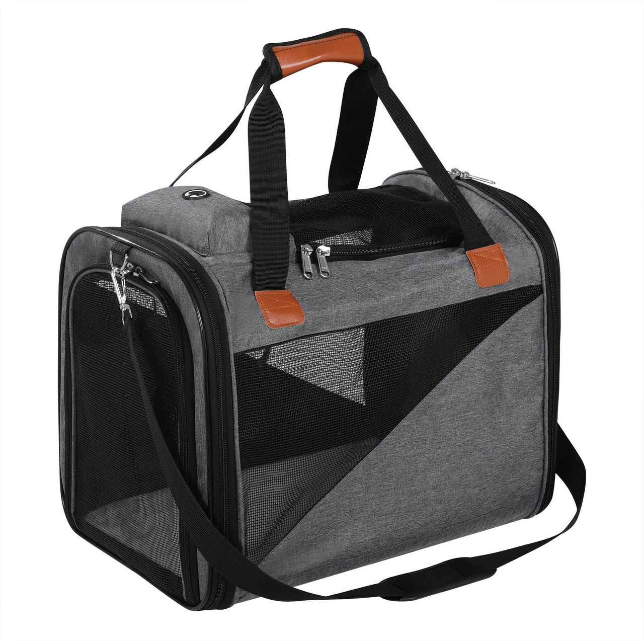 Сумка-переноска для котів та собак 44х30х35 CosmoPet CP-41 Grey