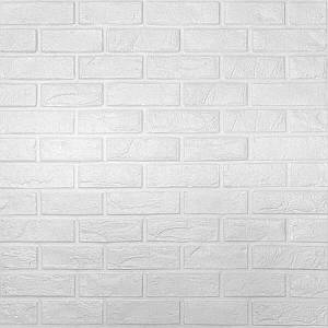 Самоклеюча 3D панель 700х800х8мм Камінь білий (196) SW-00000485