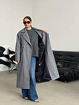 Демісезонне жіноче пальто міді на гудзиках Gva2672, фото 3