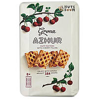 Печиво здобне листове Ажур із вишневою начинкою Azhur ТМ Grona (8*48г) 384г Україна