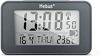 Цифровые беспроводные часы Mebus с лунным календарем, освещением, комнатным термометром