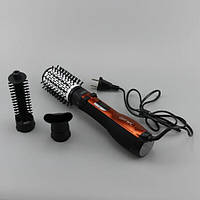Фен-щетка с 3 насадками и керамическим покрытием для разных типов волос 1000Вт,Электрический мультистайлер hop