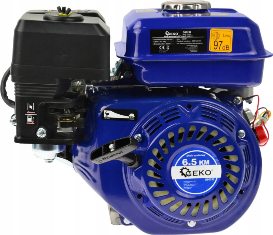 Двигатель бензиновый Geko G80252, 7 К.С, 60 дБ, 3100 об/мин - фото 3 - id-p2133979736