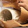 Стільниковий пакувальний крафт-папір 30 см х 50 м коричневий в рулоні, фото 3