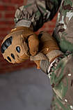 Рукавиці Тактичні з Пальцями Койот, фото 7