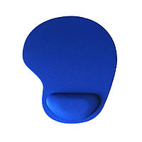 Коврик для мышки с подушкой под запястья синий (NR0180_5)