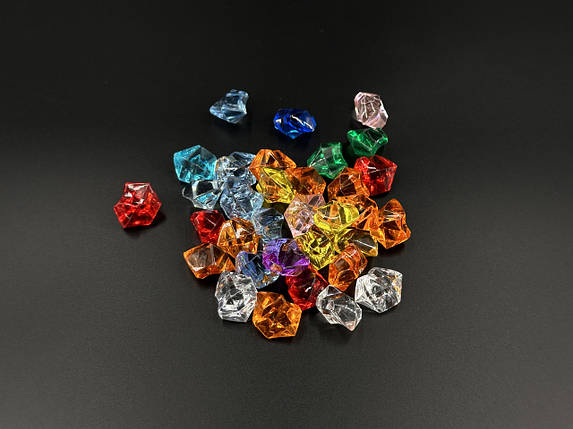 Прозорі кристали для декору ваз, подарунків, рослин та інтер'єрів  0,1 кг, великого розміру, кольорові, фото 3