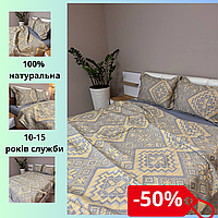 Красивое постельное белье евроразмера из льна с муслином Комплекты постельного белья с 4 наволочками