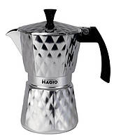 Гейзерна кофеварка турка MAGIO MG-1004 кофейник гейзерного типа на 6 порций еспресо 300 мл