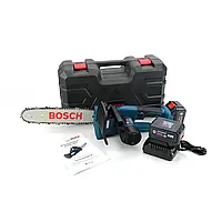 Мощная электрическая пила Bosch BH8016 шина 30 см (36V 6.0Ah 2 АКБ), Аккумуляторная цепная Бош с 2 АКБ в кейсе