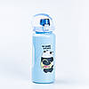 Набір пляшок для води з дозатором 0.3л 0.9л 2л Панда Синій, фото 2