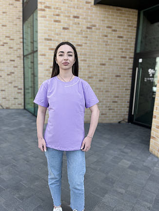 Жіноча зручна футболка з написом в прямому пошитті з принтом розміри 48, 50, фото 2