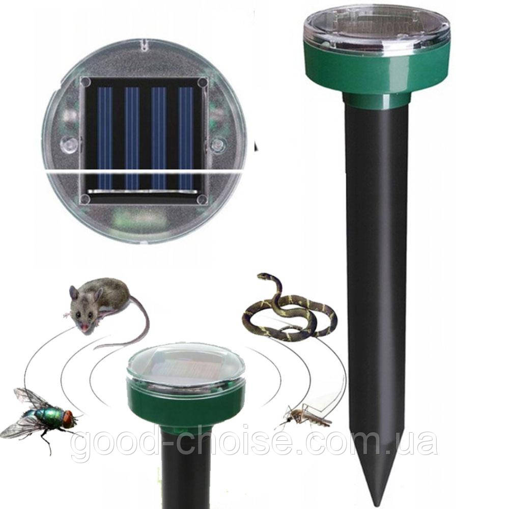 Ультразвуковий відлякувач гризунів, кротів та комах Garden Pro / Відлякувач шкідників із сонячною панеллю