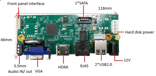 NVR Board 10ch 4k h.265 NBD80S10S-KL (MStar)