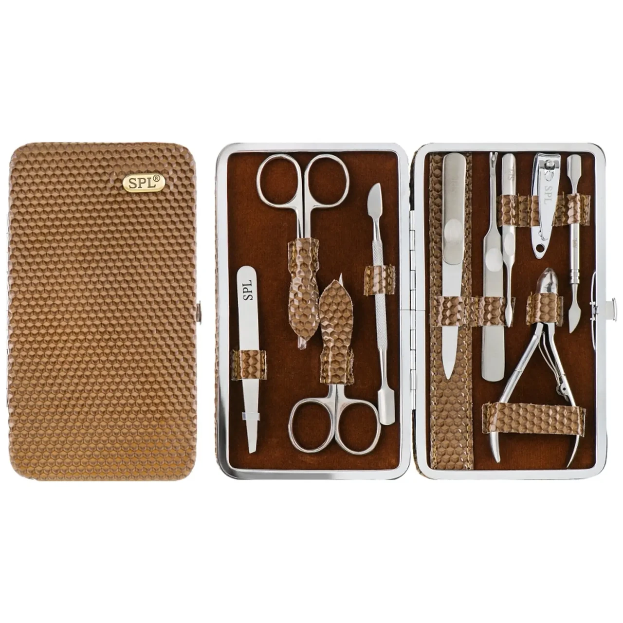 Манікюрний набір 10 предметів SPL 77903G Оливковий, фото 1