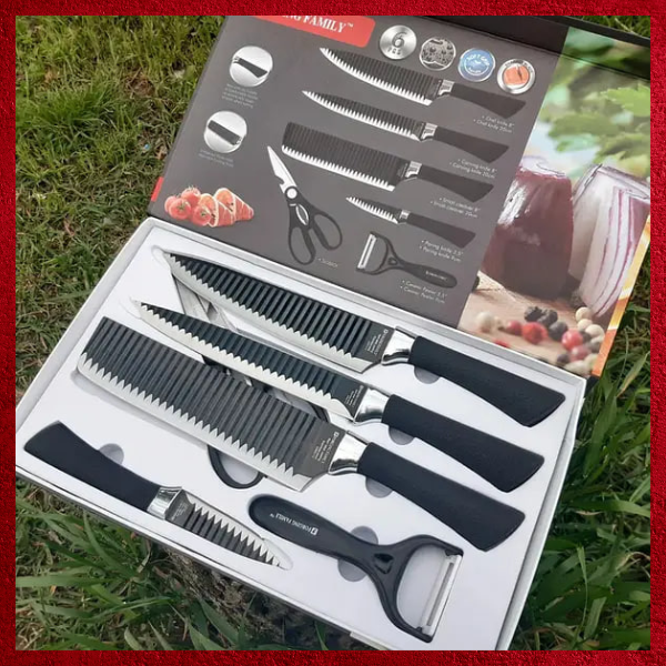 Набір професійних ножів Zepline Кухонні аксесуари для кухні та дому 6 предметів Кухарський ніж з лезом