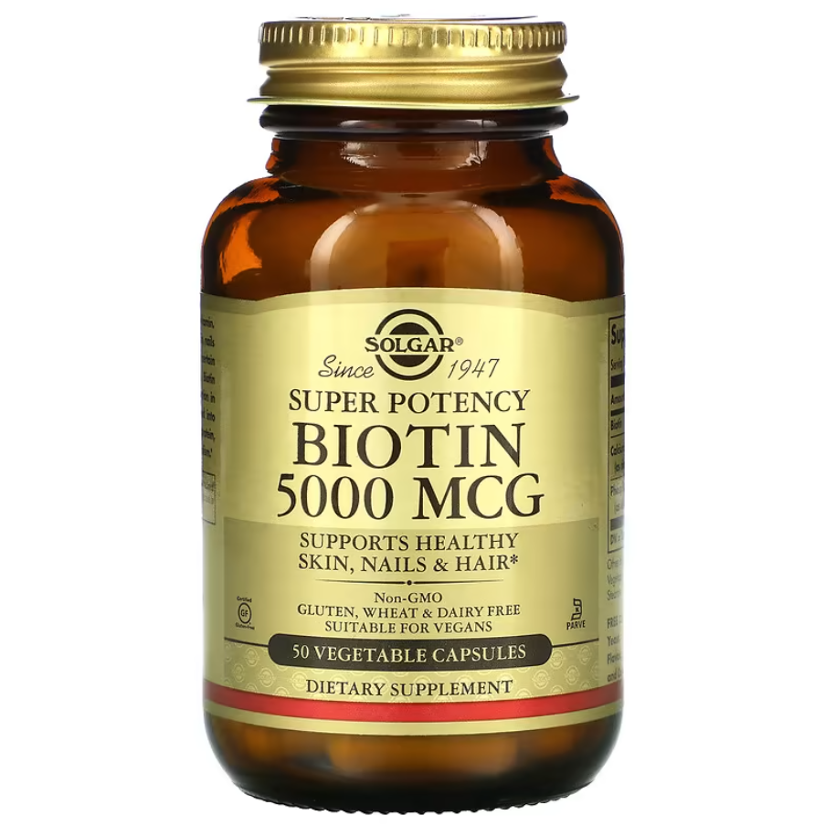 Biotin 5000 мкг Solgar 50 капсул, фото 1