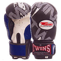 Перчатки боксерские для детей Twins искусственная кожа Синие 4 oz (TW-2206)