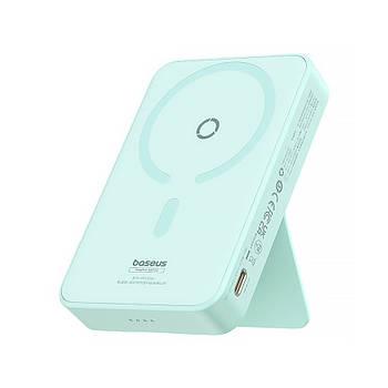 Зовнішній акумулятор з функцією підставки та підтримкою MagSafe BASEUS MagPro Magnetic 20W 5000mAh (блакитний)