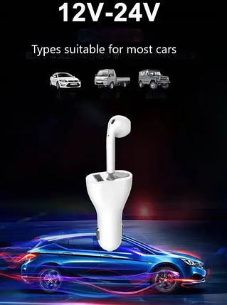 Навушник у боксі R із зарядним для airpods і USB, Гарнітура, фото 1