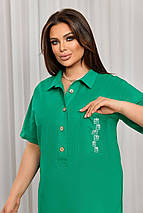 Літнє плаття короткі рукави вільного крою міді жатка розміри батал, фото 5