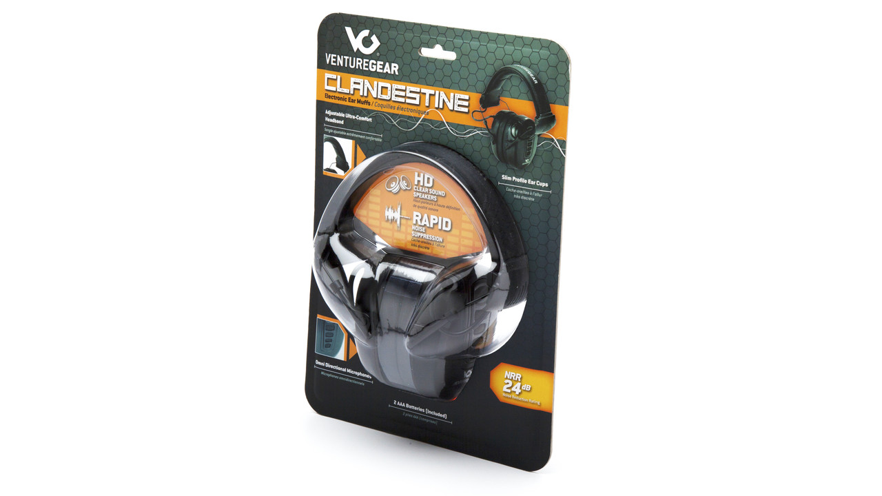 Активные наушники противошумные защитные Venture Gear Clandestine NRR 24dB (черные) - фото 2 - id-p2133855153