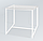 Стіл журнальний Куб 450 скло 10 мм прозоре - білий (Cub 450 clear10-white), фото 2