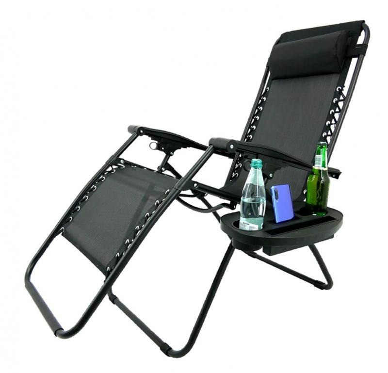 Розкладне пляжне крісло шезлонг для відпочинку Garden компактний садовий лежак для саду та пляжу