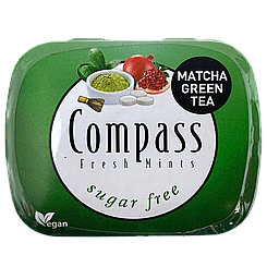 Льодяники матча-чай-гранат Компас Compass matcha-green tea-pomegranate 14g 12шт/уп 10уп/ящ (Код: 00-00005458)