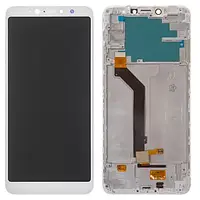 Модуль для Xiaomi Redmi S2, черный, дисплей + сенсор белый с рамкой Oled