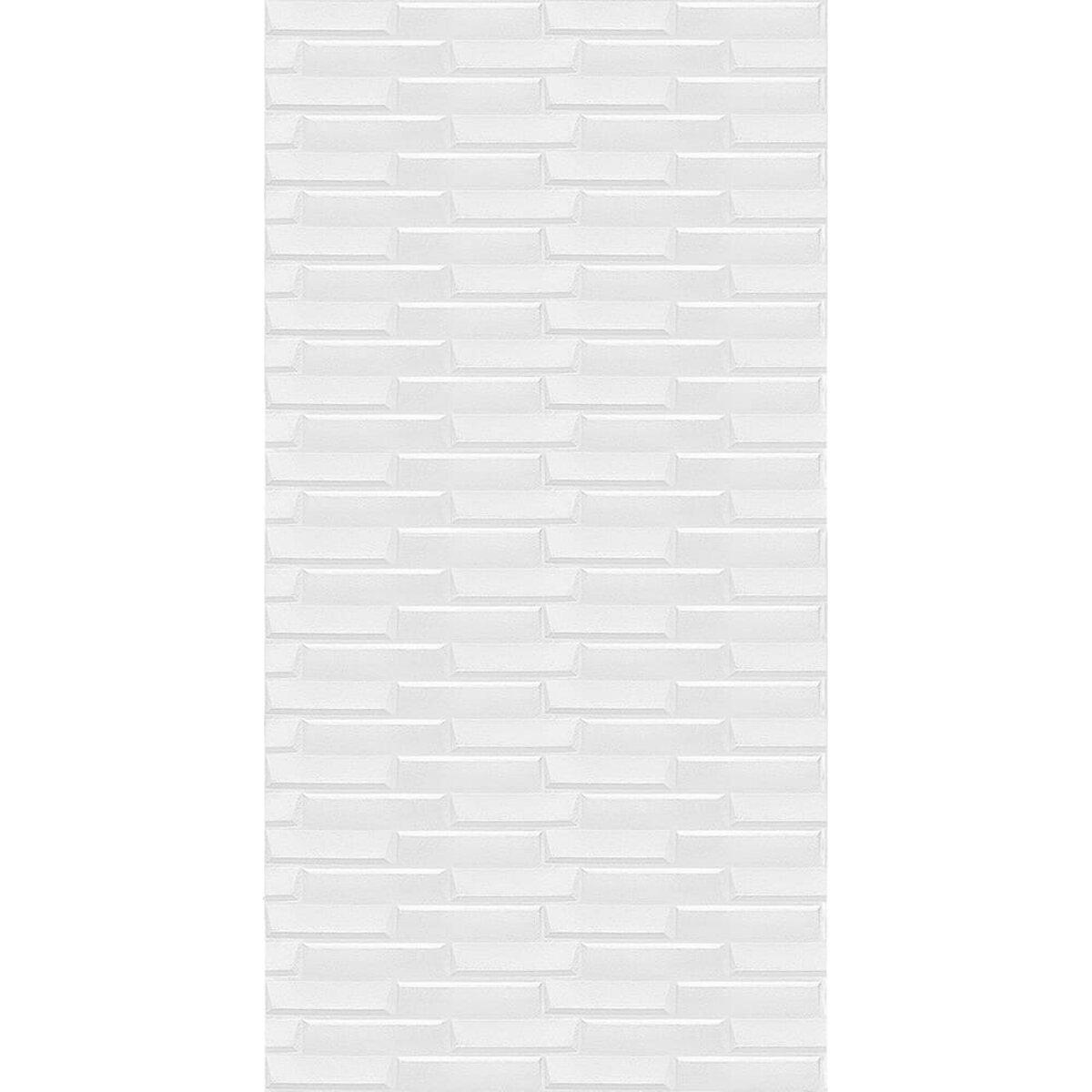 Моющиеся декоративные 3д панели для стен в рулоне белая кладка 3080x700x5мм Самоклеящиеся ПВХ 3 D панели - фото 1 - id-p2133630942