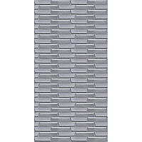 Моющиеся декоративные 3д панели для стен в рулоне серебро 3080x700x5мм Самоклеящиеся ПВХ 3 D панели