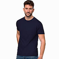 Мужская футболка JHK, Regular, темно-синяя, размер XL, хлопок, круглый вырез